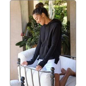 Frank & Eileen TEE LAB Black Raw Edge Hoodie - Medium